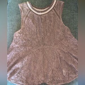 Free people lavender lace tank top